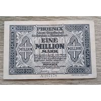 Werty71 Германия 1000000 марок 1923 1 миллион банкнота Общество Феникс Дюссельдорф