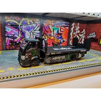 Коллекционная модель 1/64 MicroTurbo HINO 300 Custom Flatbed Truck #43 "Monster"