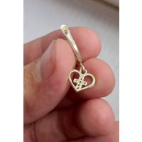 Серьга одиночка.Серебро