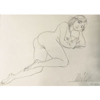 "Обнаженная девушка" набросок а3