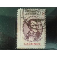 Франция, 1926. Благотворительная марка. Врач Рене Лаэннек, изобретатель стетоскопа