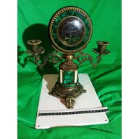 Часы малахитовые