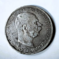 5 крон. Австро-Венгрия. 1909 год. VF.