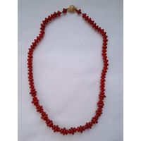 Бусы. Цветное стекло. Красивая застежка. Позолота. 70-е годы,  Чехословакия