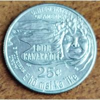 США 25 центов (квотер) 2023 г. D. Эдит Канакаоле. Гавайская танцовщица