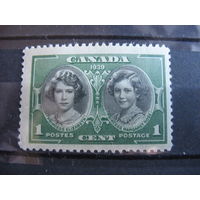 Британская Канада.  Принцесы, 1939 г. металлография, 2 фото.  см. условие.
