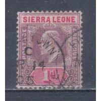 [329] Британские колонии. Сьерра Леоне 1903. Эдуард VII. Гашеная марка.