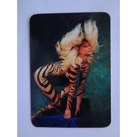 Календарик 2001 г. Girl.