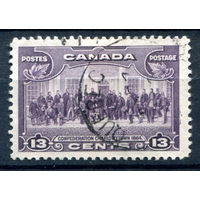 Британские колонии - Канада - 1935г. - конгресс в Шарлоттауне, 13 с - 1 марка - гашёная [Mi 191]. #3-WB-82-A-1