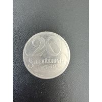 20 сантимов 1922 года. Хорошее состояние. С 1 рубля