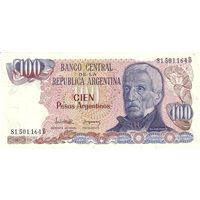 Аргентина 100 песо образца 1983-1985 года UNC p315a(1)