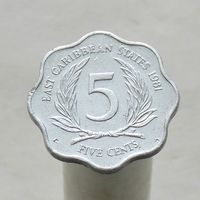 Восточно-Карибские Штаты 5 центов 1981