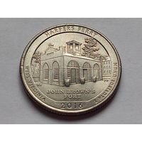 США 25 центов 2016 г. Национальный исторический парк Харперс Ферри. P