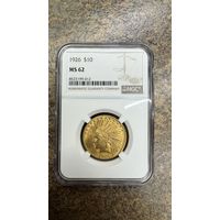 10$ Индеиц 1926года NGC MS62
