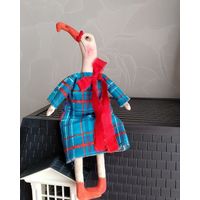 Чайка примитивная куколка ручной работы ростик 29см сидит самостоятельно на фото 2 показан вид сзади