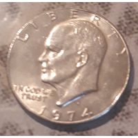1 доллар 1974 D США