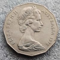 Австралия 50 центов  1975 г.