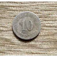 Werty71 Германия 10 пфеннигов 1876 В B