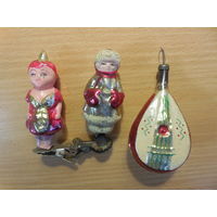Старые ёлочные игрушки СССР.