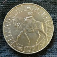 Великобритания 25 пенсов, 1977 Cеребряный юбилей царствования Елизаветы II,  KM# 920