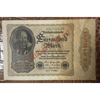 Банкнота 1 миллиард марок 1923 год. Веймарская республика