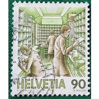 Швейцария 1986. Почтовая служба. Вагон-поезд