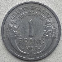 Франция 1 франк 1957 г. B