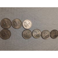 Российская Федерация сборный лот. 1 копейка. 8 штук. без повтора.