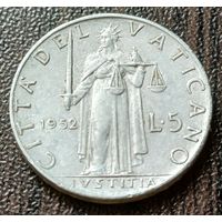 Ватикан 5 лир, 1952    ( 1-5-4 )