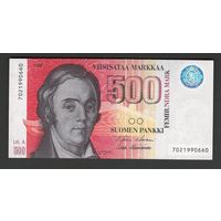 Финляндия 500 марок 1986 года. Litt. A. Тип Р-120. Состояние UNC
