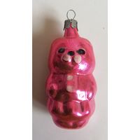 Елочная игрушка, Мишка, красный цвет
