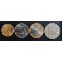 Замбия 50 нгве, 1, 2, 5 квача 2024 год ( набор 4 монеты).