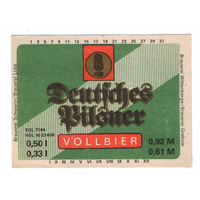 Этикетка пива Deutsches Pilsner Германия П818