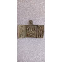 МЕДНОЛИТАЯ ИКОНА  СКЛАДЕНЬ  НИКОЛАЙ ЧУДОТВОРЕЦ . Распродажа Коллекции !!! .Экспресс  Аукцион  с рубля без МПЦ и прочего  .Много лотов в продаже .