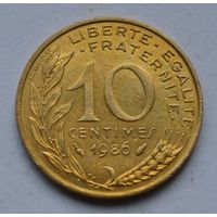 Франция, 10 сантимов 1986 г.