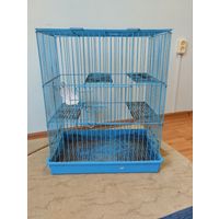 Клетка для шиншиллы б/у 65/51/33 просторная, разборная +бонус