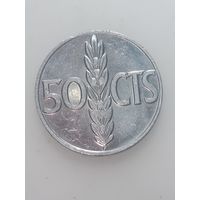Испания 50 сентимо 1966 года . ( 73 )