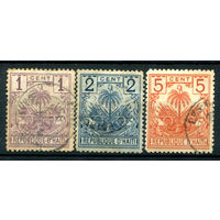 Гаити - 1893/95г. - пальма, герб - 3 марки - гашёные. #4-W1-125-A-2