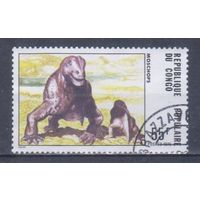 [1135] Конго 1975. Древняя фауна.Динозавры. Гашеная марка.