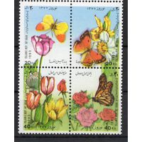Иран 1993. Флора. Цветы  4марки сцепка (2567)