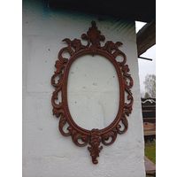 Винтажная оловянная,"Рама для зеркала" нарядная,ажурная, красивая!