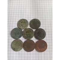 Лот 1 копеечных монет, все разные