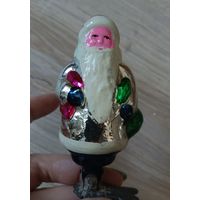 Елочные игрушки, стекло,дед мороз на прищепке. Редкий
