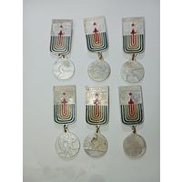 Значек "  Летняя Универсиада 1973 года  , 6 шт .