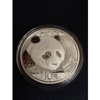 Китай 10 юаней 2018 Панда СЕРЕБРО