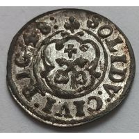 Рыжскi Кiрмаш! Солид 1648, Рига, Кристина. Без обращения