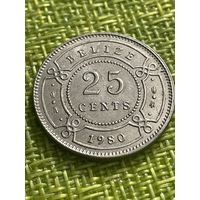 Белиз 25 центов 1980 г