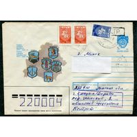 Беларусь. ХМК. Конверт п.п. Провизорий. Гербы городов. Гашение Старые Дороги, Минская область 1993