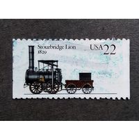 Марка США 1987 год Паровоз