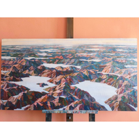 Большая картина "Холодное утро" масло. Художник Сотников С.